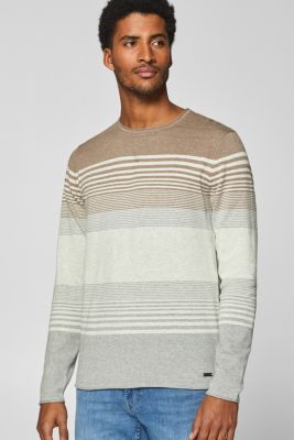 edc Cotton jumper with stripes at our Online Shop