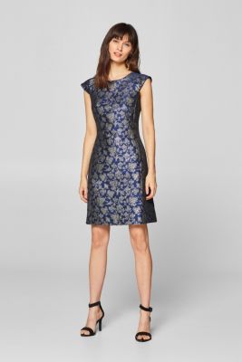 Esprit Etuikleid mit goldenem JacquardMuster im Online Shop kaufen