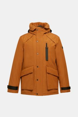 Jacke mit Kapuze und Webfell-Futter