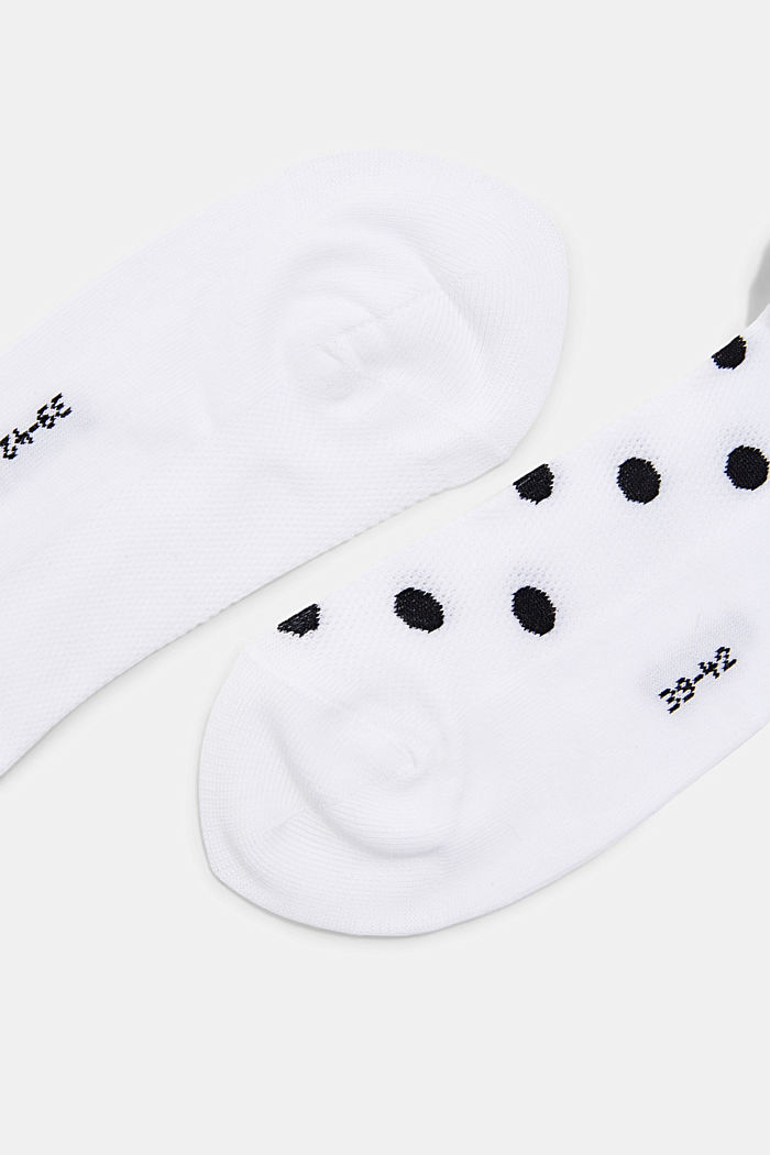 2 ks v balení: Nízké ponožky s puntíky, WHITE, detail image number 1