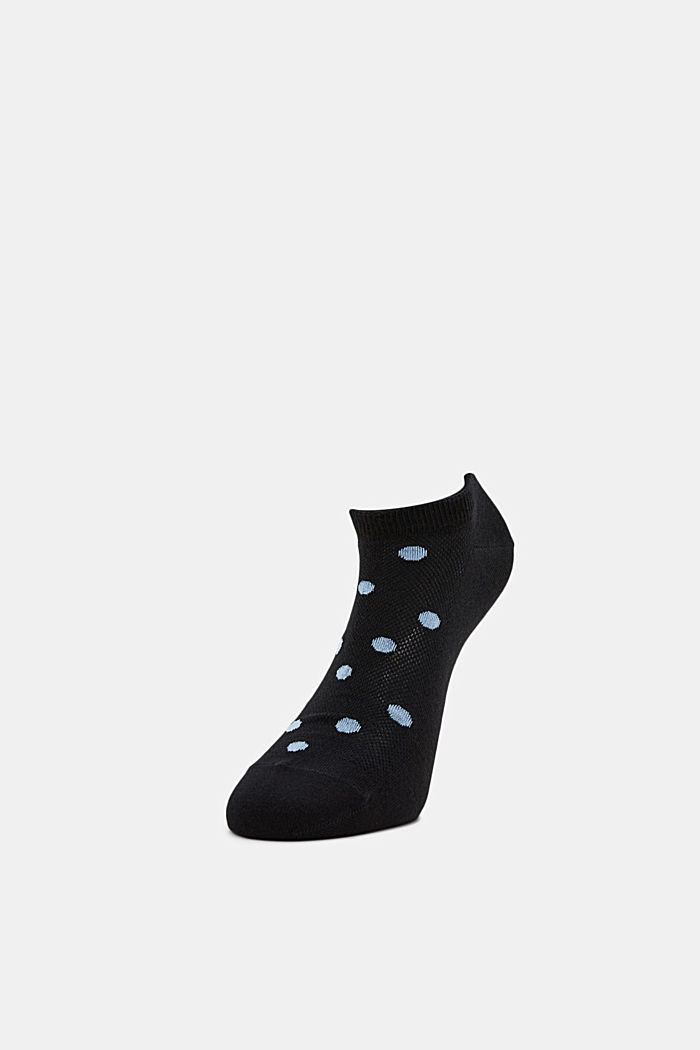 Confezione doppia: calze da sneakers a pois, BLACK, detail image number 2