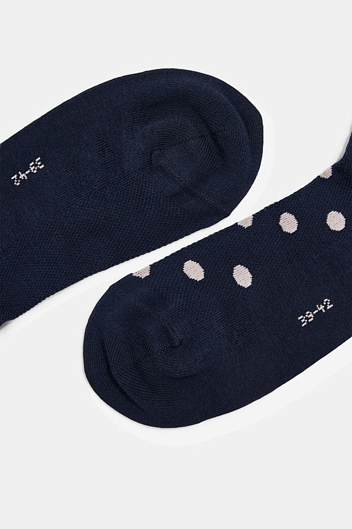 2er-Pack: Sneaker-Socken mit Tupfen, MARINE, detail image number 1