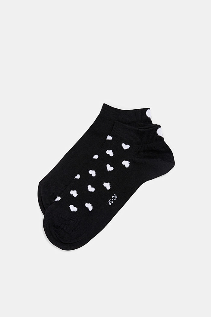 Pack de dos: calcetines deportivos con diseño de corazones