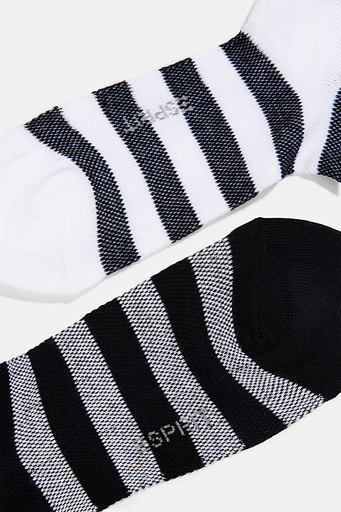 2er-Pack Sneaker-Socken aus Baumwoll-Mesh, BLACK, detail image number 1