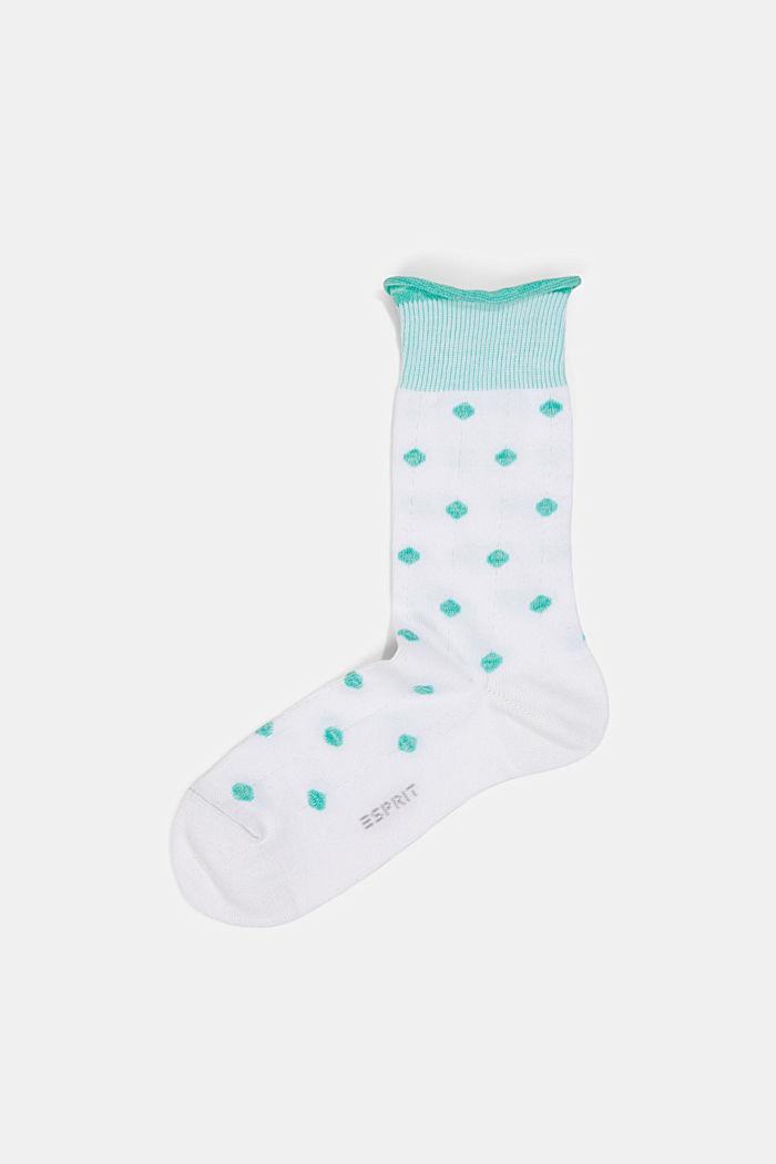 Socken mit Rollbündchen aus Baumwoll-Mix, WHITE, detail image number 0