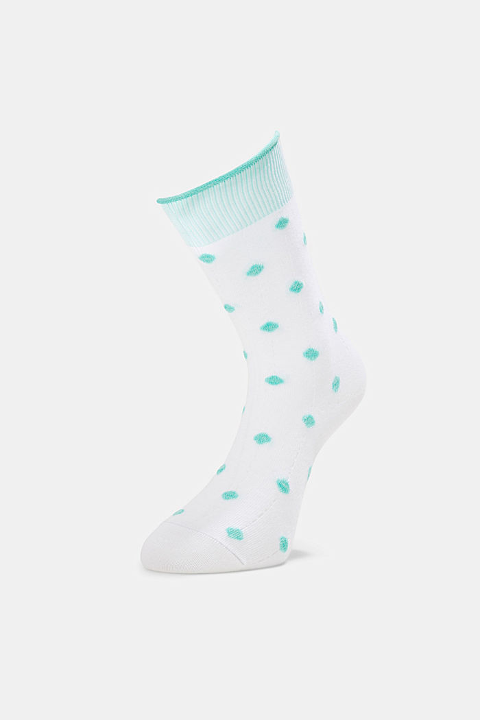 Socken mit Rollbündchen aus Baumwoll-Mix, WHITE, detail image number 2