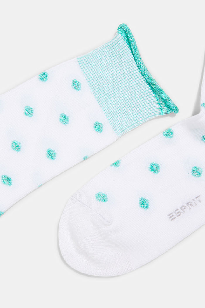 Socken mit Rollbündchen aus Baumwoll-Mix, WHITE, detail image number 1