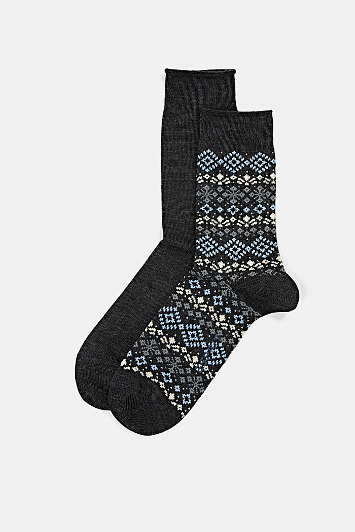 Set van 2 paar sokken met Noors patroon