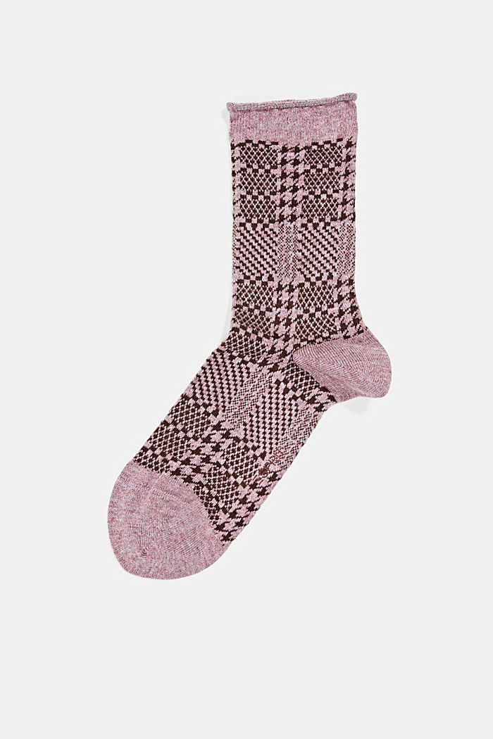 Patterned socks made of a cotton blend containing wool, GRAPESHAKE, detail image number 0