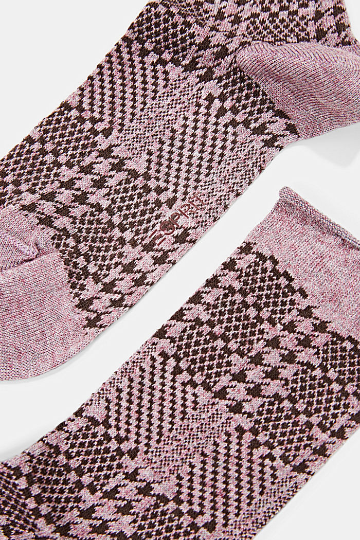 Patterned socks made of a cotton blend containing wool, GRAPESHAKE, detail image number 1