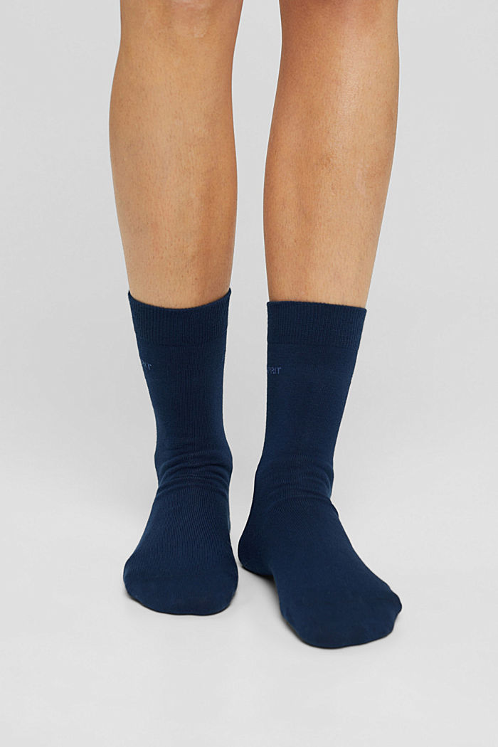 10er-Pack unifarbene Socken, Bio-Baumwolle