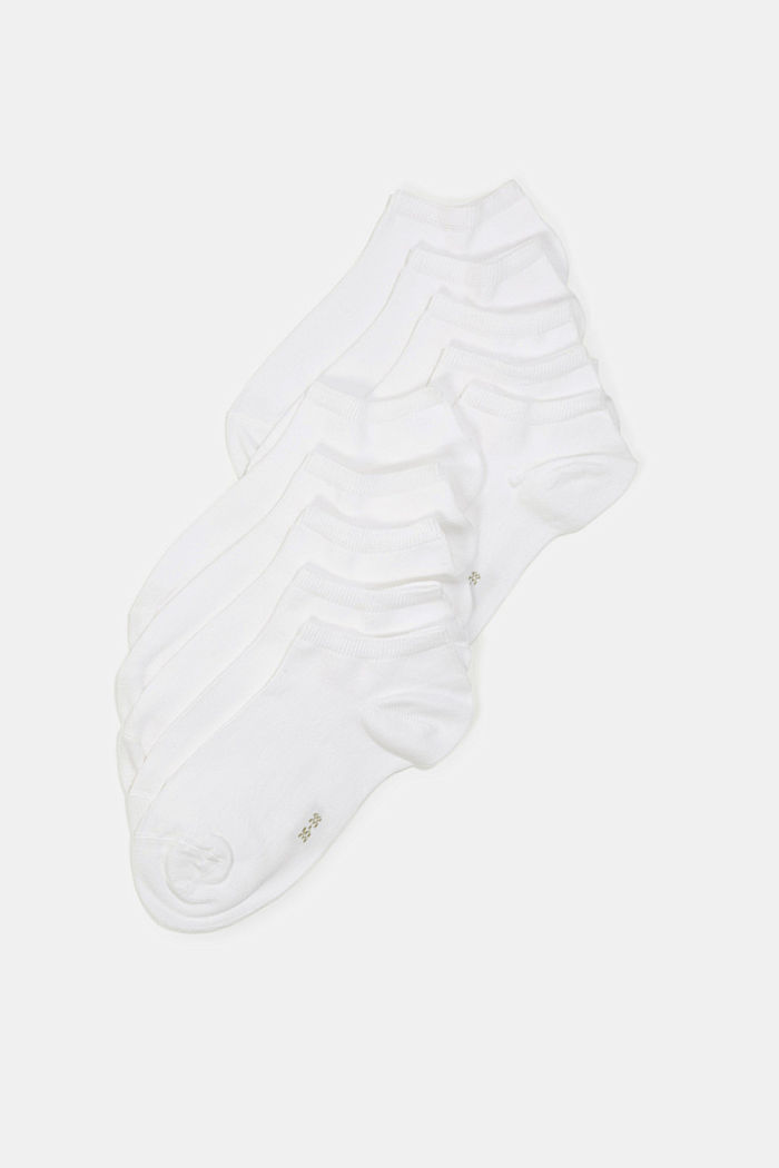Sneakersstrumpor i 10-pack, ekobomullsmix, WHITE, detail image number 0