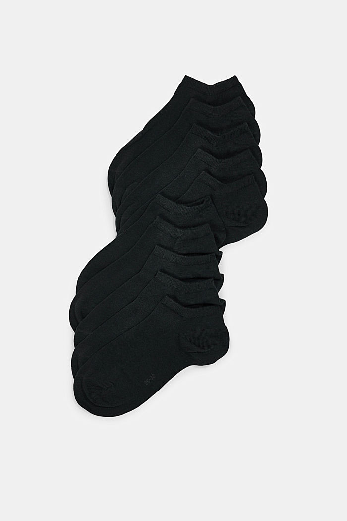 Sneakersstrumpor i 10-pack, ekobomullsmix, BLACK, detail image number 0