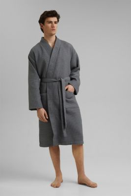 ESPRIT Men's bathrobe made of waffle piqué, cotton at our Online Shop