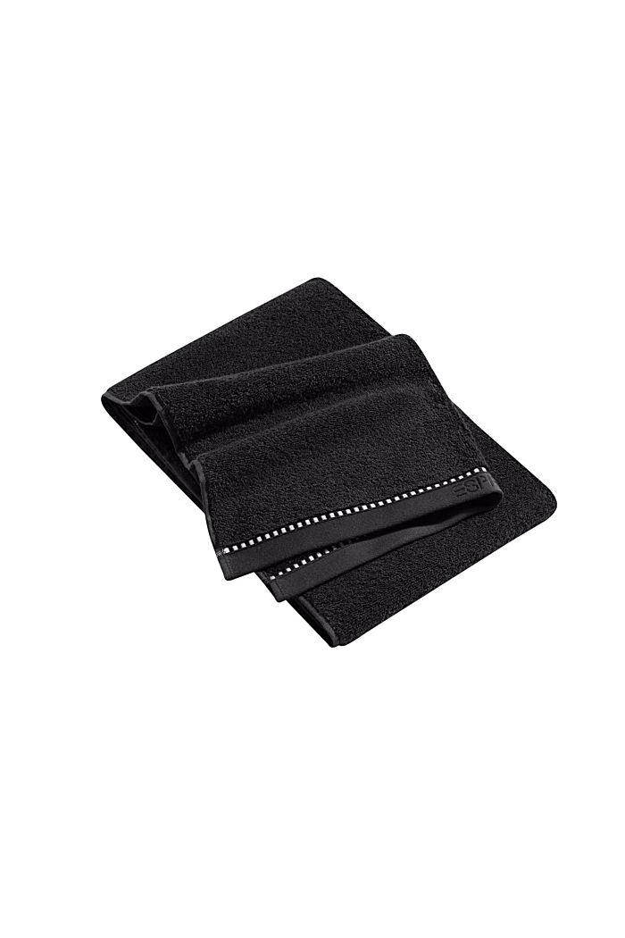 With TENCEL™: terry cloth towel collection, BLACK, overview