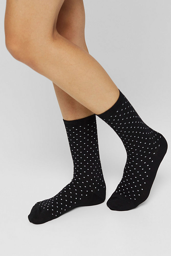 2er-Pack Socken aus Bio-Baumwollmix, BLACK, detail image number 2