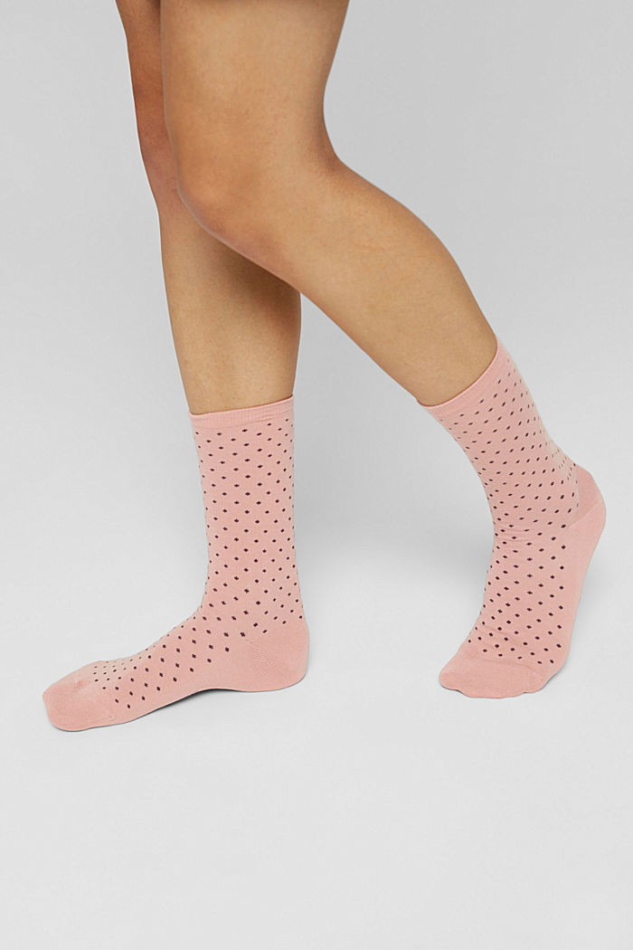 Ponožky ze směsi s bio bavlnou, 2 páry v balení, WILD ROSE, detail image number 2