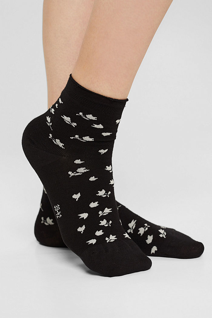 2er-Pack Short-Socken aus Bio-Baumwollmix, BLACK, detail image number 2
