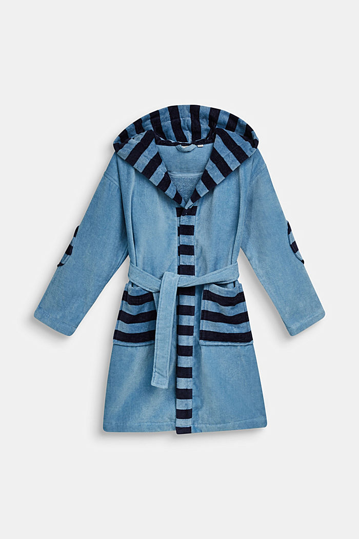 Children’s bathrobe in 100% cotton, SKY BLUE, detail image number 0