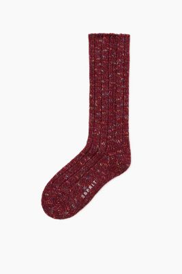 Esprit - Ribbed knitted socks in a new wool blend at our Online Shop