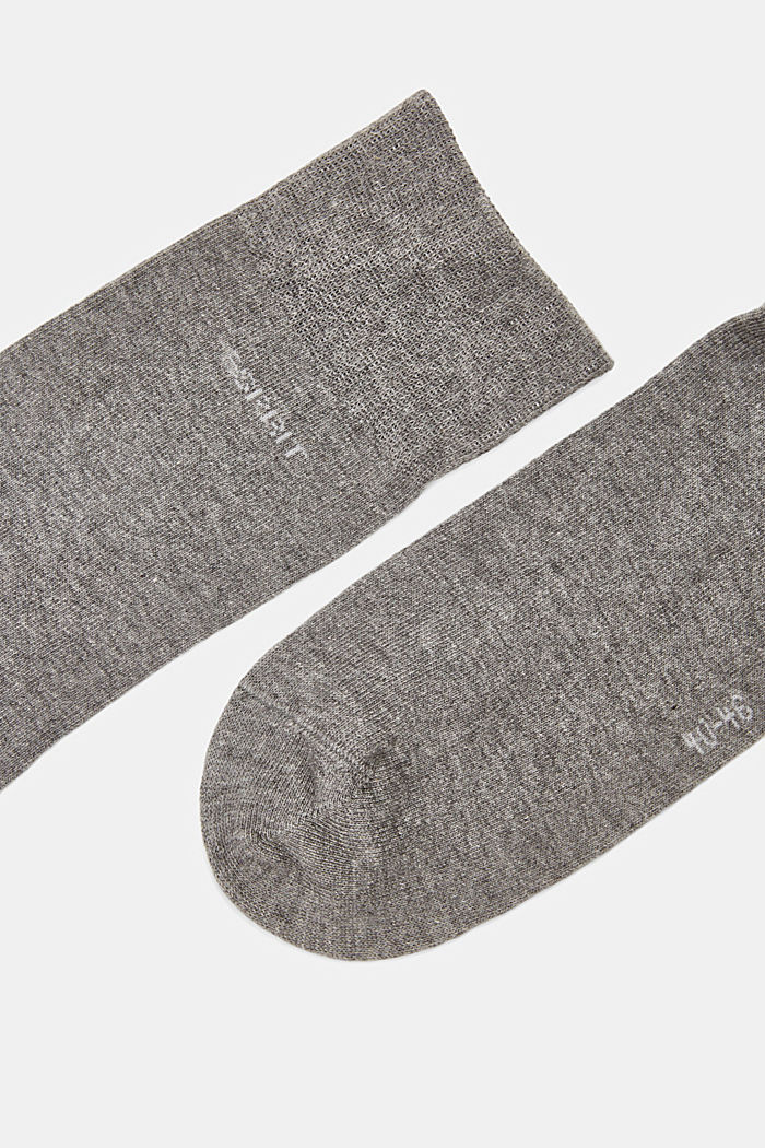 Pakke med 10 par sokker, økologisk bomuldsblanding, LIGHT GREY MELANGE, detail image number 1