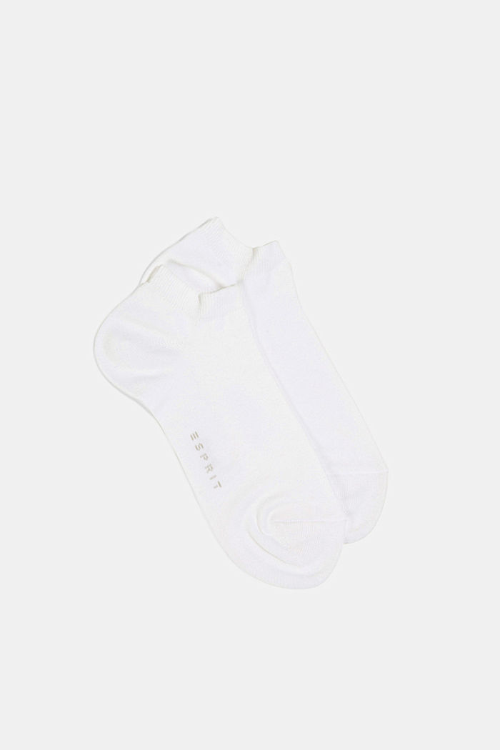 2 páry nízkých ponožek, ze směsi s bavlnou, WHITE, detail image number 1