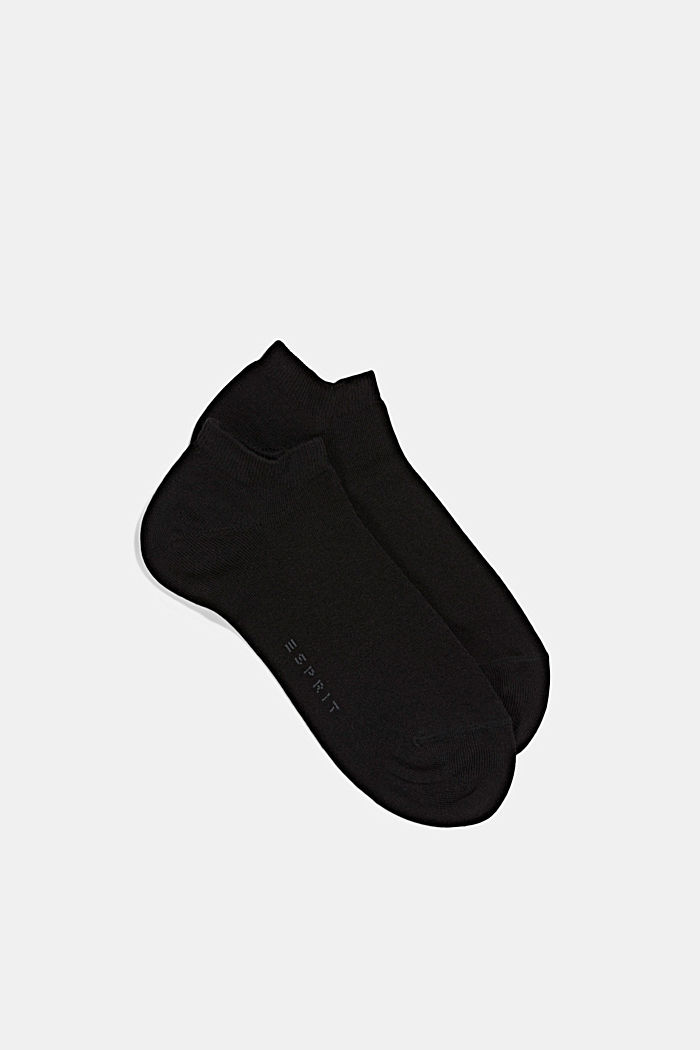Pack de dos pares de calcetines tobilleros en mezcla de algodón, BLACK, detail image number 2