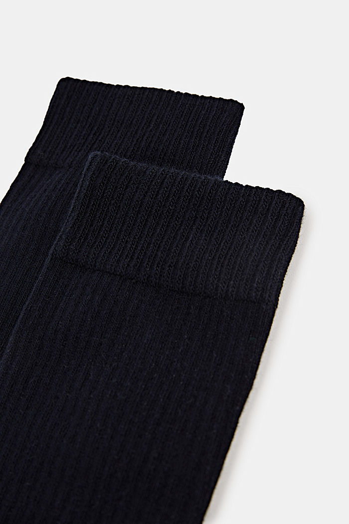 Double pack of sports socks with a ribbed texture, MARINE, detail image number 1