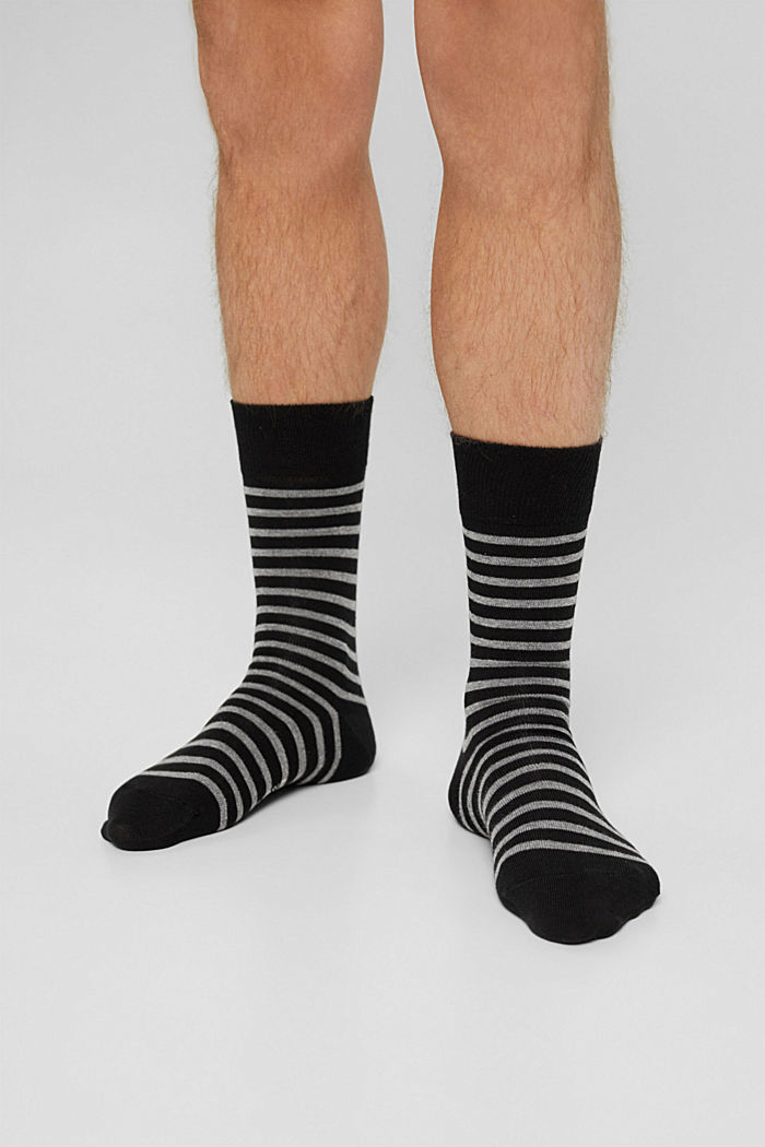 2er-Pack Socken aus Bio-Baumwollmix, BLACK, detail image number 2