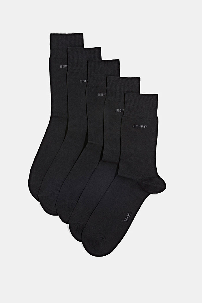 5er-Pack Socken, Bio-Baumwollmix, BLACK, detail image number 0