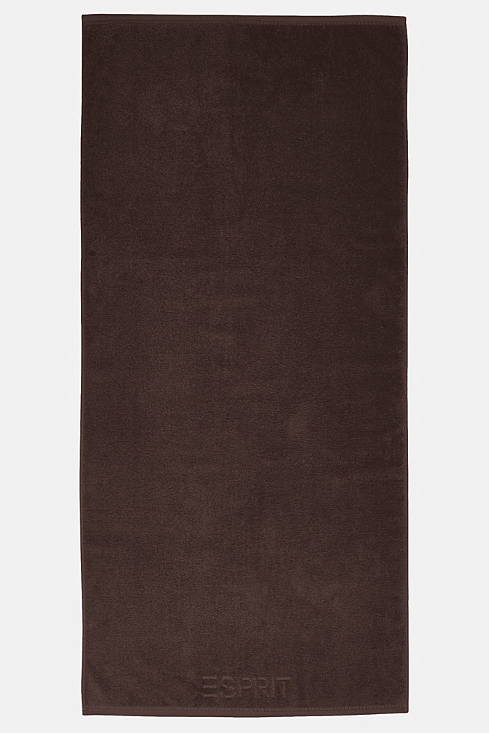 Med TENCEL™: Håndklædeserie af frotté, DARK BROWN, detail image number 0