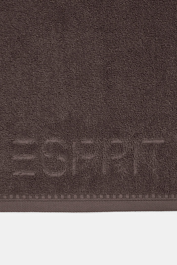 Met TENCEL™: handdoekenlijn van badstof, DARK BROWN, detail image number 1