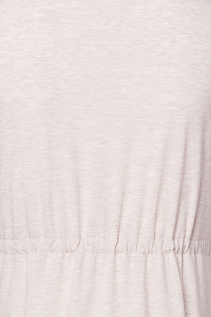 Stillfreundliches T-Shirt in Blusen-Optik, OATMEAL MELANGE, detail image number 3