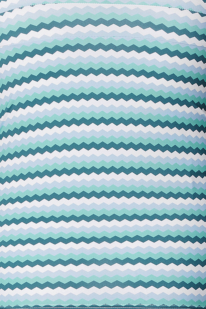 Padded tankini top with a zig-zag pattern, LIGHT BLUE, detail image number 3