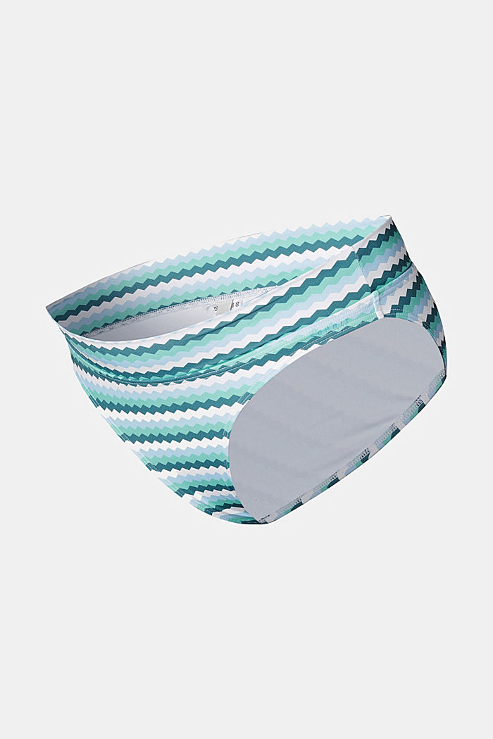 Bikini briefs with a zig-zag pattern, LIGHT BLUE, detail image number 0