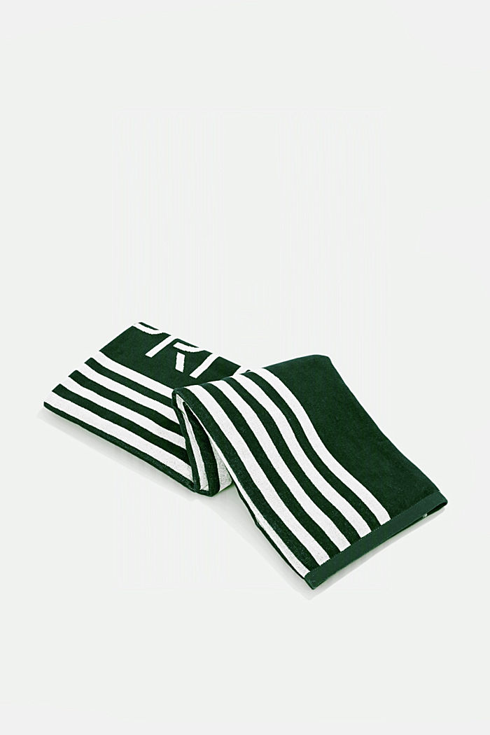 Ręcznik plażowy w paski, 100% bawełny, MOSS GREEN, detail image number 3
