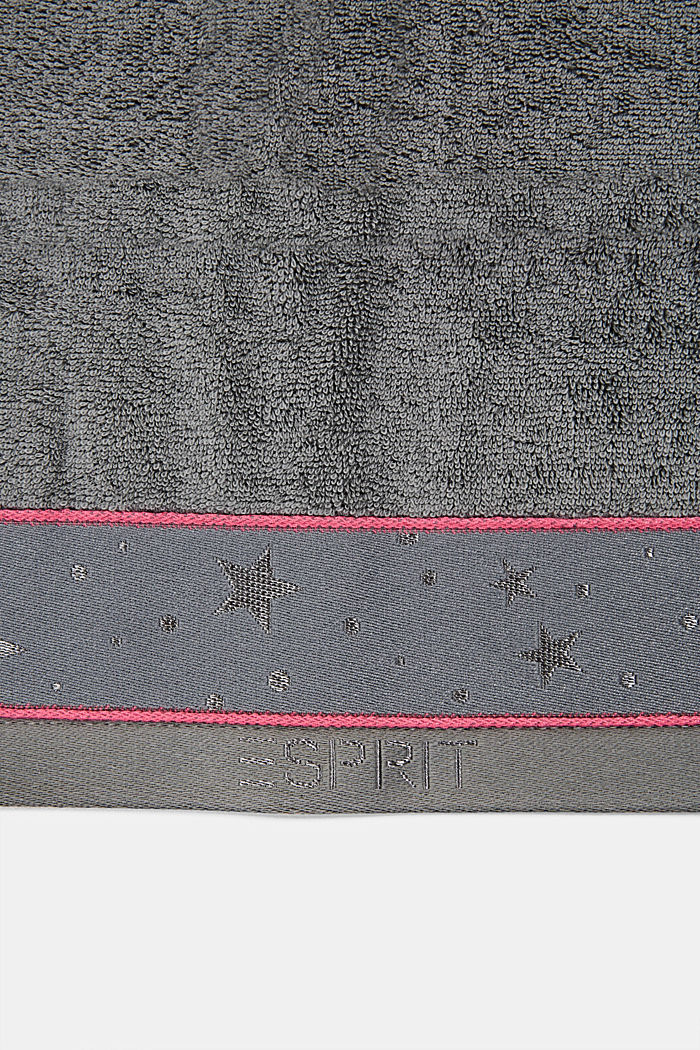 Handtücher mit Sternen-Bordüre, ANTHRACITE, detail image number 2
