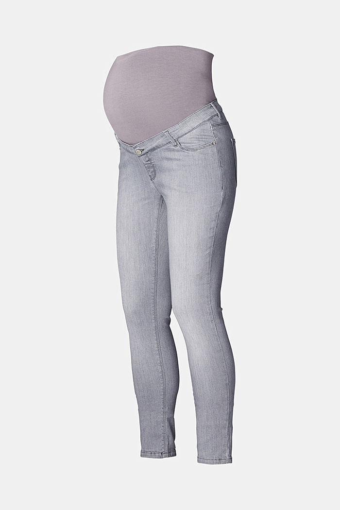 Stretch jeans with an over-bump waistband, GREY DENIM, detail image number 5