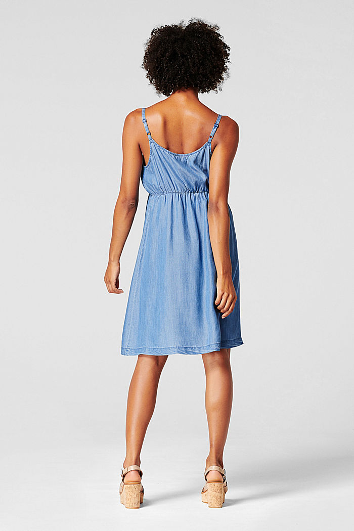 Aus TENCEL™: luftiges Kleid im Denim-Look, BLUE MEDIUM WASHED, detail image number 3