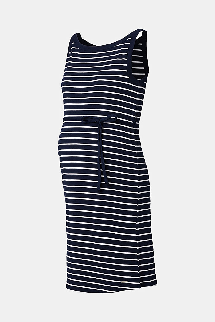 Jersey-Kleid mit Streifen, Organic Cotton, NIGHT SKY BLUE, detail image number 4