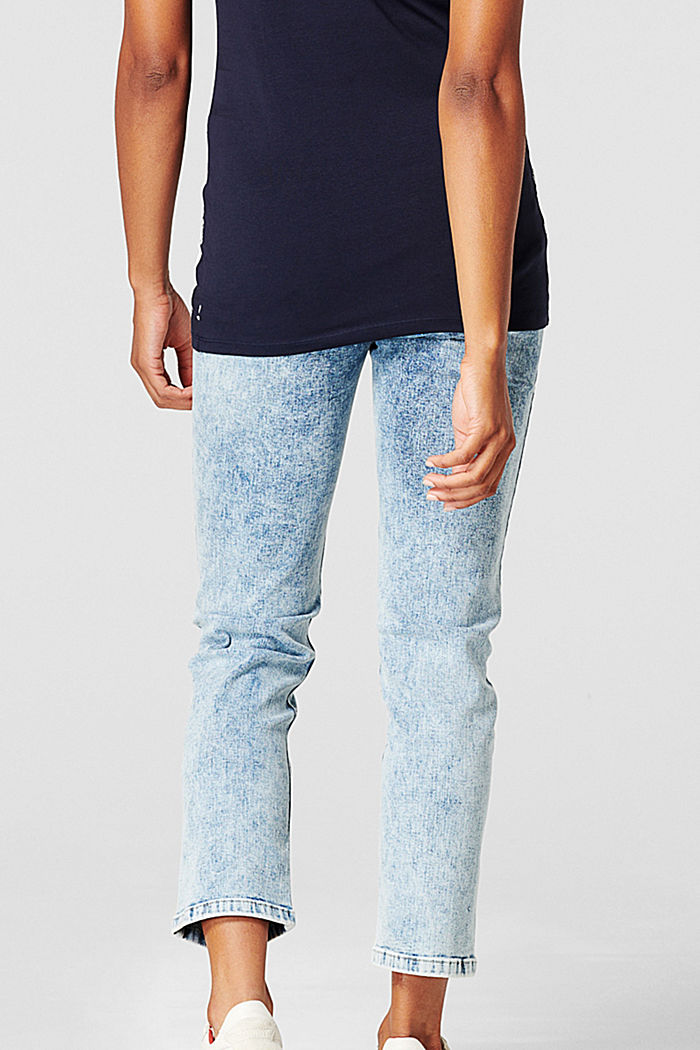 Stumpede jeans med høj støttelinning, LIGHT WASHED, detail image number 1
