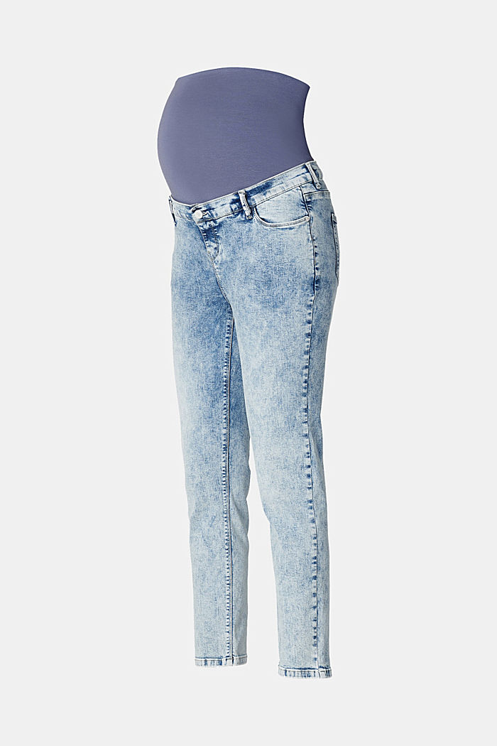 Stumpede jeans med høj støttelinning, LIGHT WASHED, detail image number 5