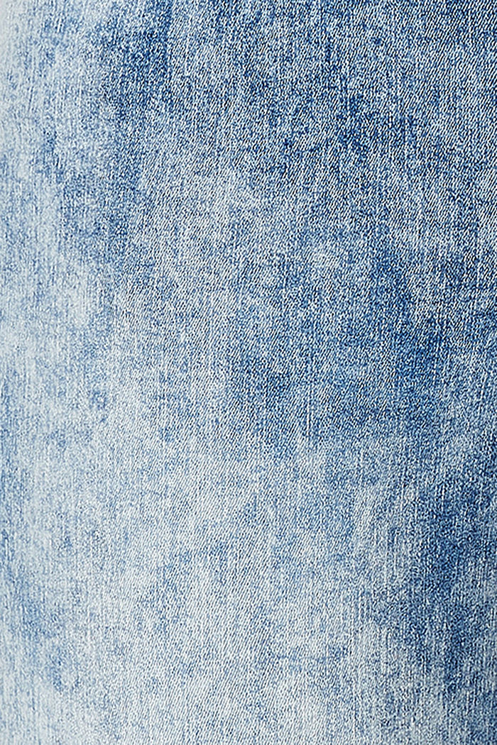 Jeans-Shorts mit Überbauchbund, BLUE LIGHT WASHED, detail image number 2