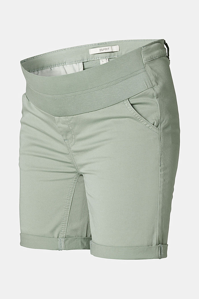 Pantaloncini con fascia premaman, GREY MOSS, overview