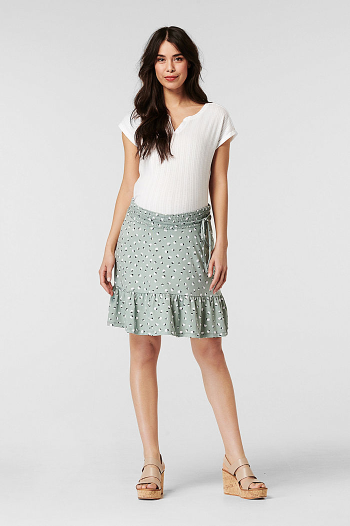 Jersey skirt with flounce, LENZING™ ECOVERO™