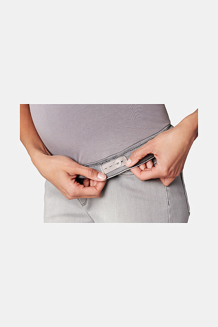Short en jean à ceinture de maintien pour le ventre, GREY DENIM, detail image number 5