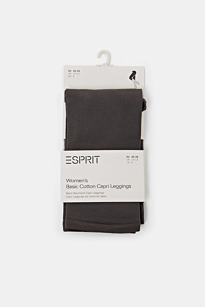 Semi-opaque capri leggings, STONE GREY, overview