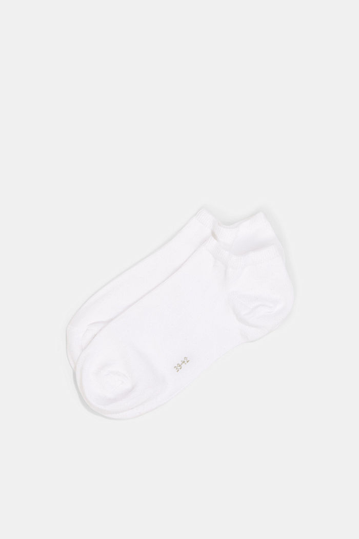 Pack de dos pares de calcetines para deportivas en mezcla de algodón, WHITE, overview