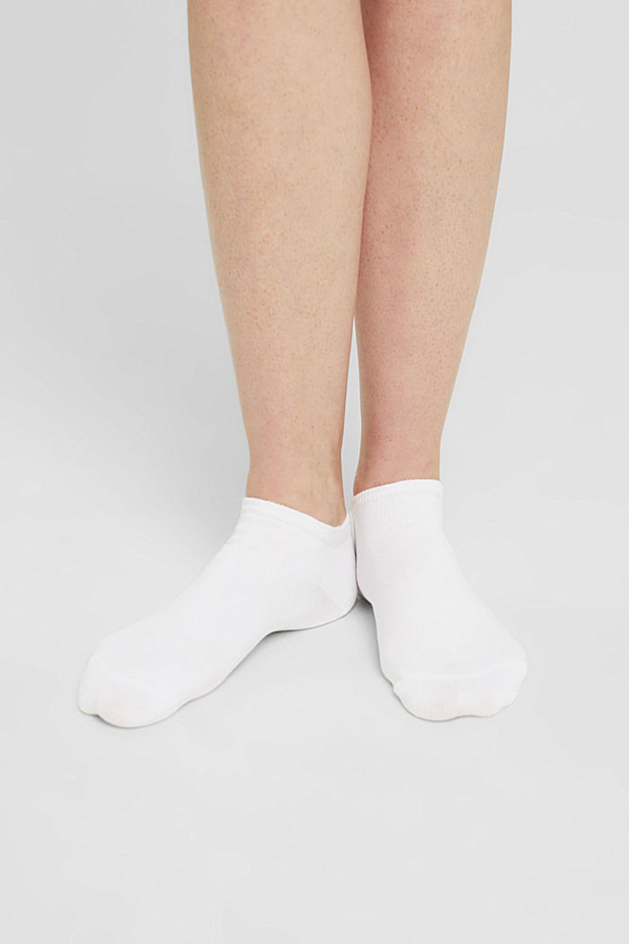 Pack de dos pares de calcetines para deportivas en mezcla de algodón, WHITE, detail image number 2