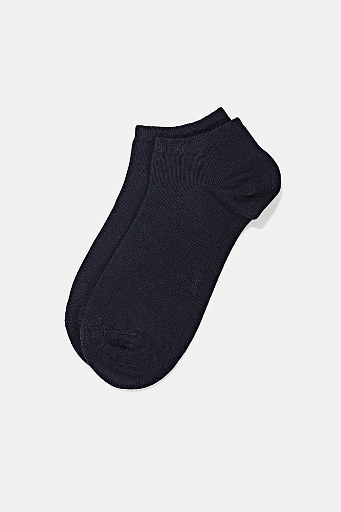 Pack de dos pares de calcetines para deportivas en mezcla de algodón, MARINE, overview